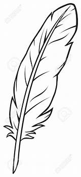 Feather Quill Drawing Template Clip Outline Stencil Feathers Ink Stencils Simple Clipart Vector Templates Printable Pages Patterns Pattern Stock Getdrawings sketch template