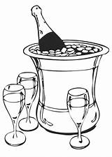 Champagne Coloring Pages sketch template