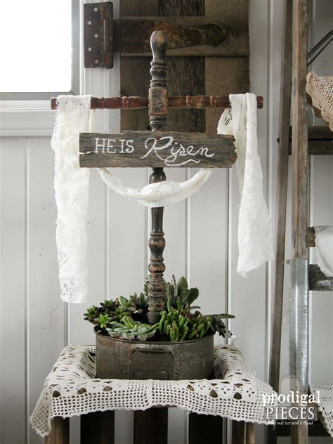 easter cross   repurposed materials prodigal pieces