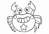 Crab Coloring Pages Kids Printable Cartoon Crabs Print Drawing Colouring Clipart Cute Color Animals Exoskeleton Crustacean Creature Delicious Getdrawings Library sketch template