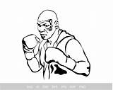 Tyson Mike Boxing Boxer Cricut Champion Dxf Winner Athlete sketch template