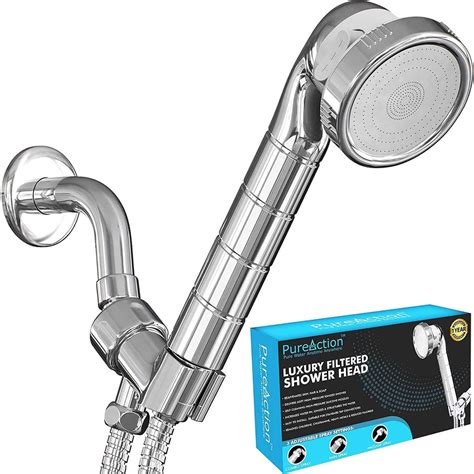 Pureaction Luxury Filtered Shower Head With Handheld Hose Hard Water