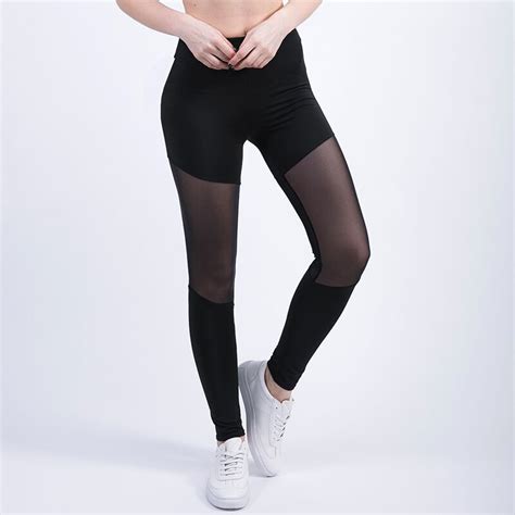 high quality mesh patchwork fitness leggings women quick drying