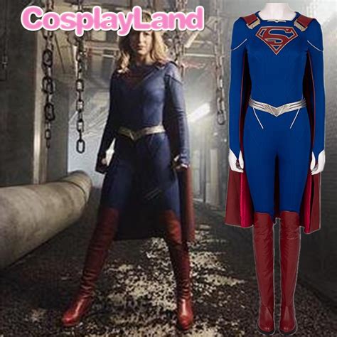 supergirl cosplay costume adults cosplay for women leather suit sexy
