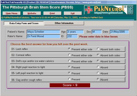 filegets pakmed pakneurol  screenshot  neurological assessment