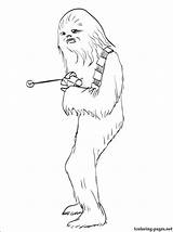 Chewbacca Coloring Pages Printable Wars Star Color Drawing Getdrawings Getcolorings sketch template