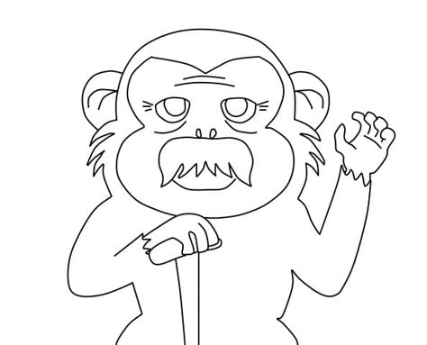 grandpa monkey banana coloring page  print  color