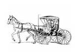 Coloring Carriage Horse Coach Wedding Edupics sketch template