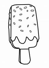 Coloring Popsicle Pages Outlines Dessert Ice Cream Clipart Bar Publicdomainpictures Clipartmag sketch template