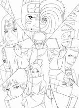 Akatsuki Coloring Naruto Pages Members Shippuden Printable Dessin Anime Imprimer Itachi Devientart Coloringhome Artbook Drawing Lineart Psd Library Sasuke Deviantart sketch template