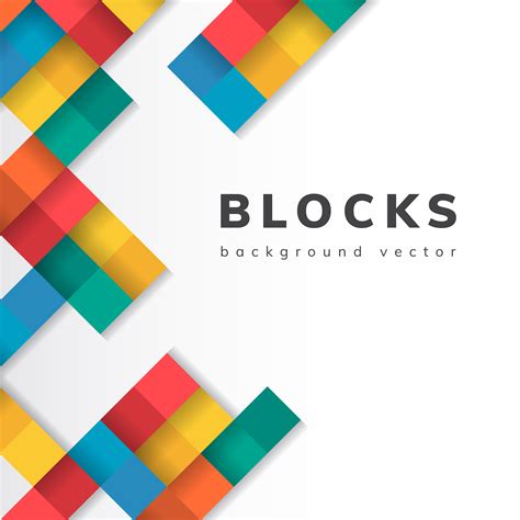 colorful blocks  blank white background vector   vectors clipart graphics
