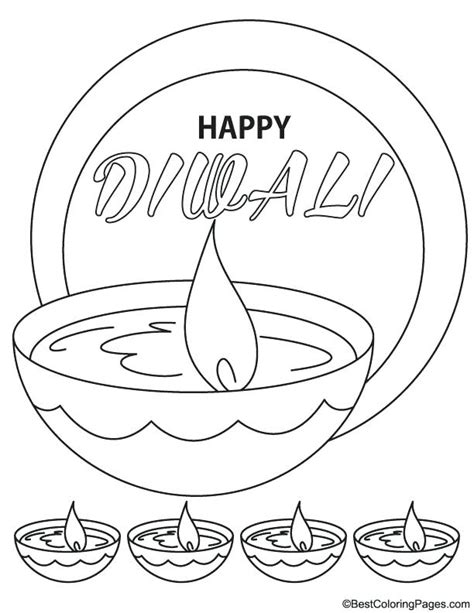 happy diwali coloring pages  getcoloringscom  printable