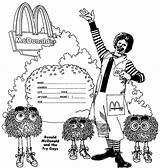 Coloring Mcdonald Ronald Mcdonalds Fry Pages Guys Printable Happy Meal Kids Contest Logo French Paper 1986 Newspaper August Fun Drawing sketch template