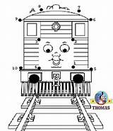 Dot Engine Thomas Games Tank Train Printable Friends Kids Dots Pages Toby Activities Childrens Fun Connect Game Kindergarten sketch template