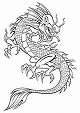 Dragon Japanese Tattoo Coloring Drawing Clipart Dragons Magazine Vector Illustration Illustrations Clip Drawings Sea Choose Board Pages Getdrawings sketch template