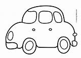 Coloring Kids Pages Car Transportation Printable Cars Simple sketch template
