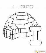 Coloring Igloo Alphabet Letter Pages Printable Kids Sheet Template Through Playinglearning Date sketch template