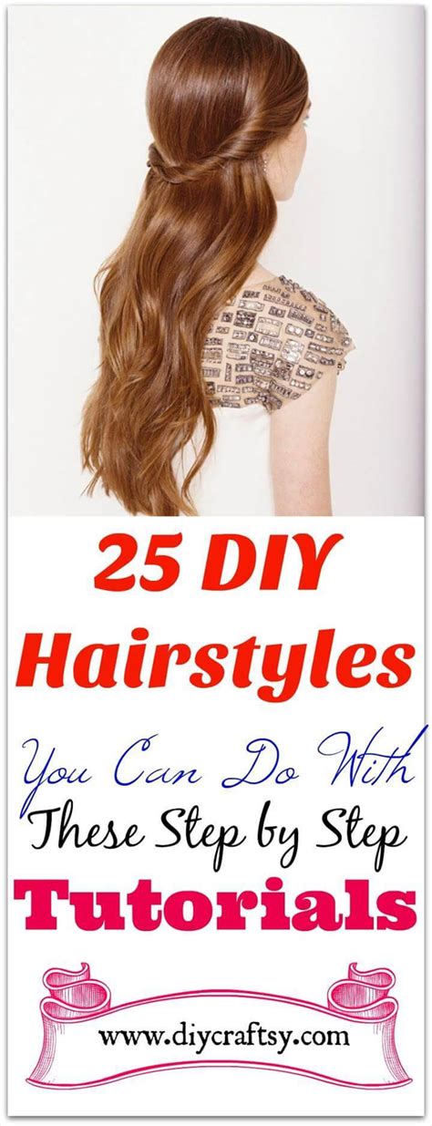 diy hairstyles      step  step tutorials diy crafts