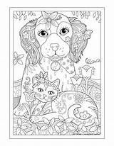 Coloring Pages Adult Dog Cat Printable Colouring Sheets Kids Book Sarnat Marjorie Books Animal Print Dogs Pets Mandala Adults Coloriage sketch template