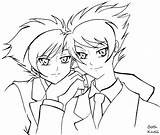 Ouran Twins Hikaru Pages Coloring Kaoru Lineart Template sketch template