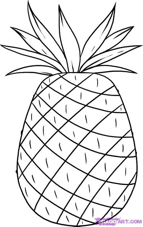 coloring pineapple drawing pineapple template pineapple quilt