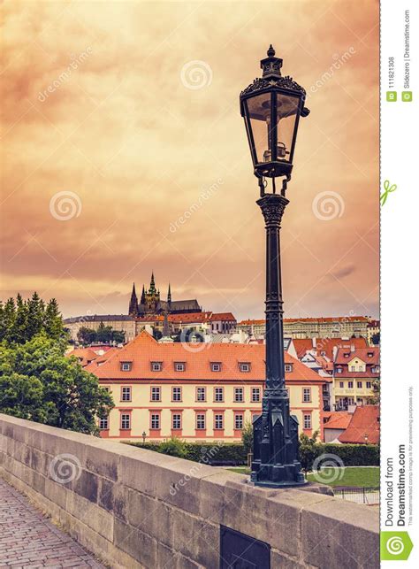 beautiful evening sunset scenery of the old town and
