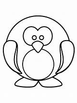 Coloring Penguin Pages Cute Printable Cartoon Easy Baby Penguins Animal Clipart Cliparts Outline Colouring Drawing Christmas Color Preschool Mummy Print sketch template
