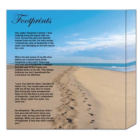 footprints poem printable version footprints   sand poem