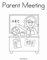 Coloring Meeting Parent Teacher Noodle Built California Usa Print Twisty Twistynoodle sketch template