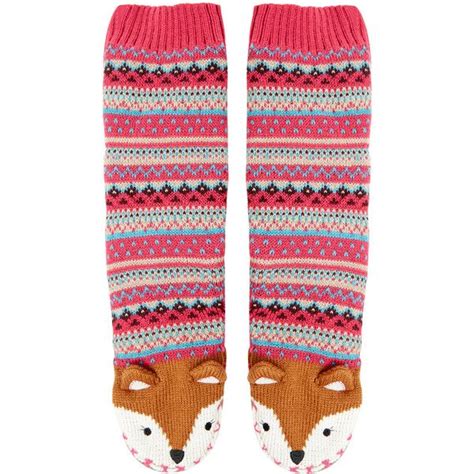 Accessorize Fox Slipper Socks 31 Liked On Polyvore Featuring