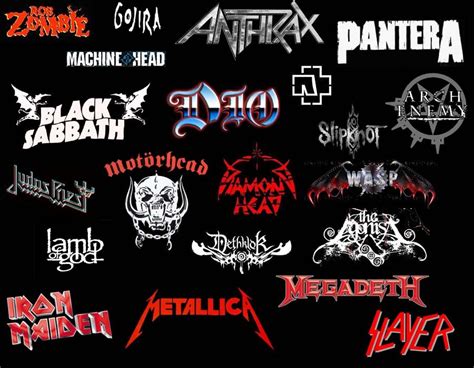 metalheads headbangers  members  heavy metal subculture metal band logos heavy metal bands