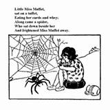 Coloring Nursery Rhyme Muffet Miss Surfnetkids Pages Next Little sketch template