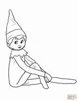 Christmas Elf Coloring Pages Girl sketch template