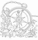 Coloring Pages Colouring Compass Adult Visit Pattern sketch template