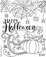Halloween Coloring Pages Adults Happy Kids Printable Cute Grab Mama Pinning sketch template