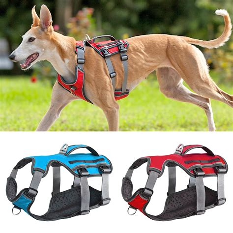 reflective dog harness  lift handle mesh dog halter harness vest  medium large dogs