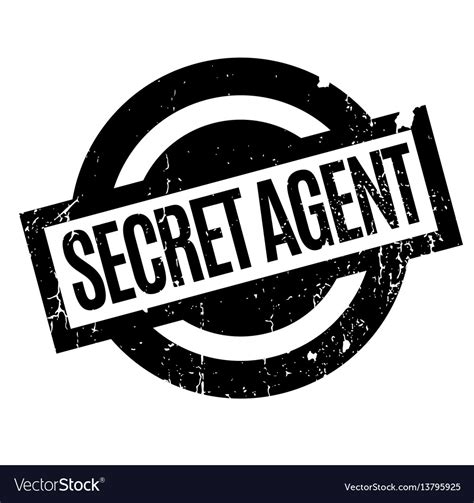 secret agent rubber stamp royalty  vector image