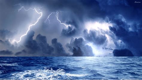 storm weather rain sky clouds nature ocean sea lightning wallpapers hd desktop