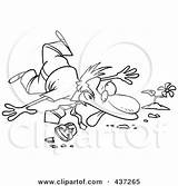 Collapsed Unlucky Businessman Pot Over Toonaday Royalty Clipart Outline Illustration Rf sketch template