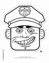 Printable Masks Police Mask Da Coloring Mascara Poliziotto Color Maschere Stampabili Paper Print Di sketch template