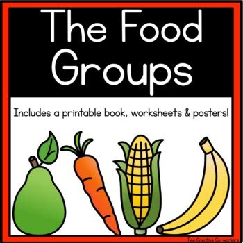 food groups worksheets mini book posters   creative