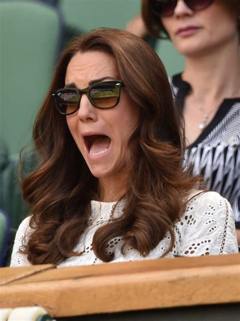 See Duchess Kate S Funny Faces At Wimbledon
