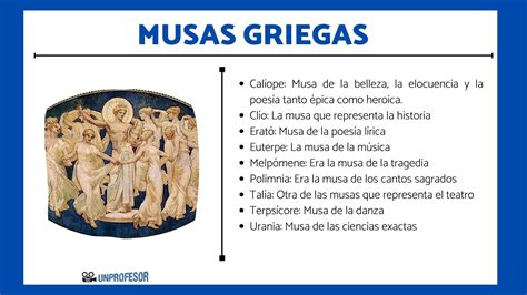 musas griegas nombres  caracteristicas