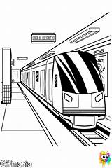 Coloring Subway Underground Colorear Para Dibujos Colouring Metro Pages Train Draw Picolour Designlooter 720px 41kb sketch template