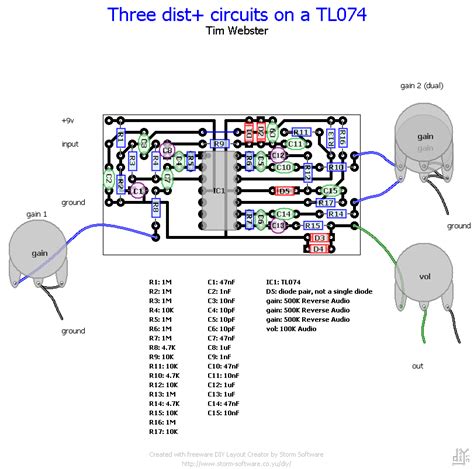 cascaded mxr distortion  circuits   pedal fredric website