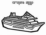 Ship Cruise Coloring Drawing Pages Netart sketch template