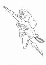 Wonder Woman Coloring Pages Printable Color Kids Print Super Heroes sketch template