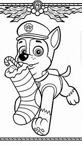 Patrol Paw Coloring Pages Christmas Navidad sketch template