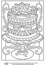 Coloring Pages Cake Adult Colouring Printable Wedding Adults Fancy Food Clipart Sheets Grown Ups Color Colorier Books Kids Print Nascar sketch template