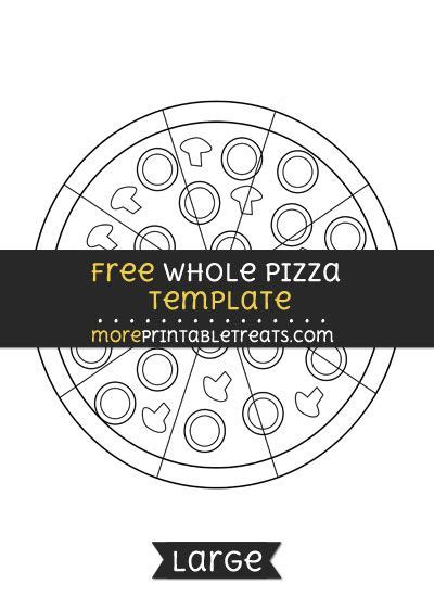 pizza template large templates printable  printables